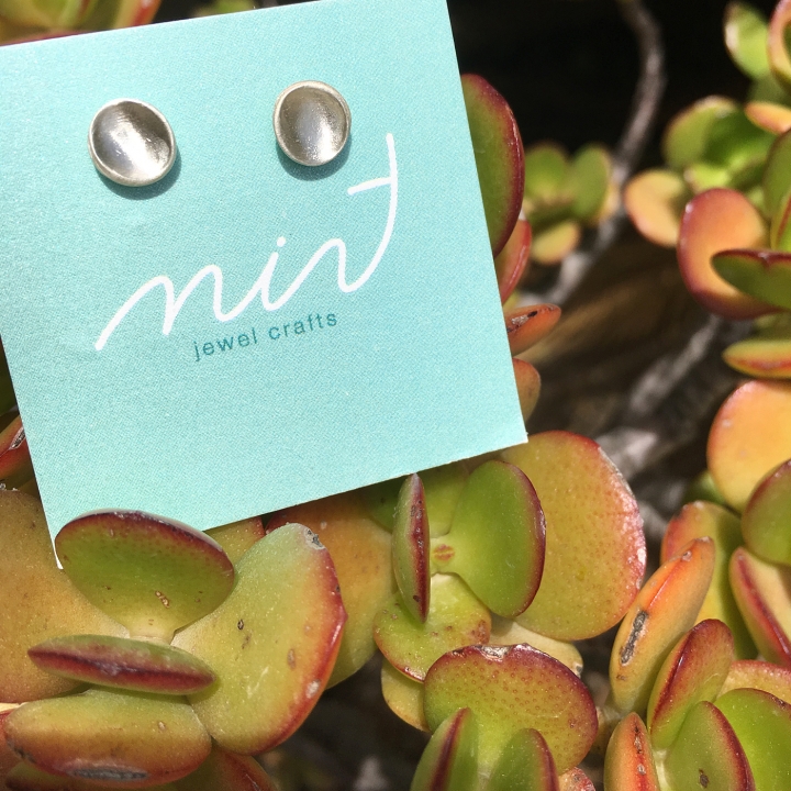 Bowl silver earrings | Mint Jewel Crafts